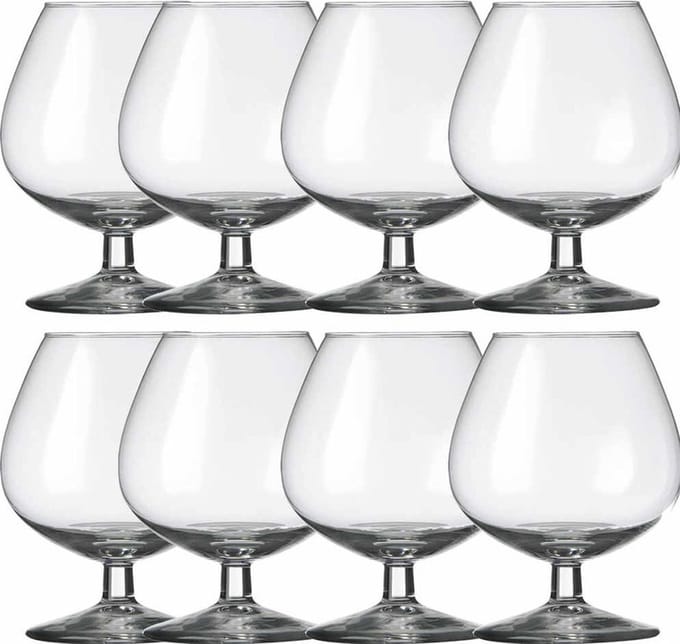8x Cognacglazen transparant 800 ml Specials