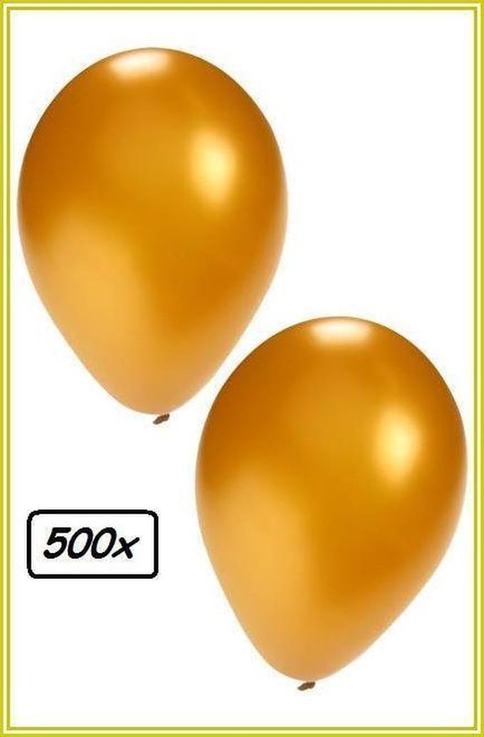Ballonnen 500x goud - geschikt voor lucht en helium