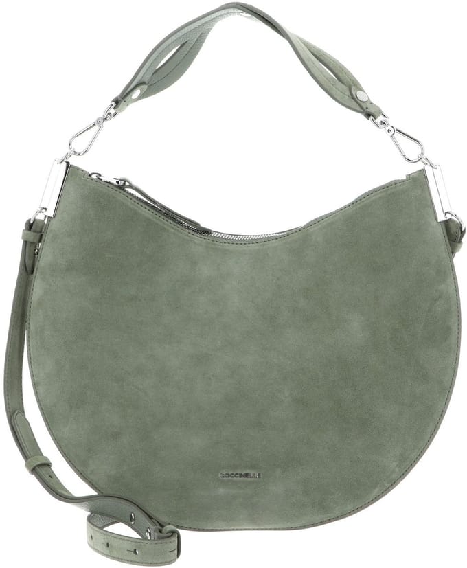 COCCINELLE Leren schoudertas Sunup Handbag Suede Leather Greenery mintgroen