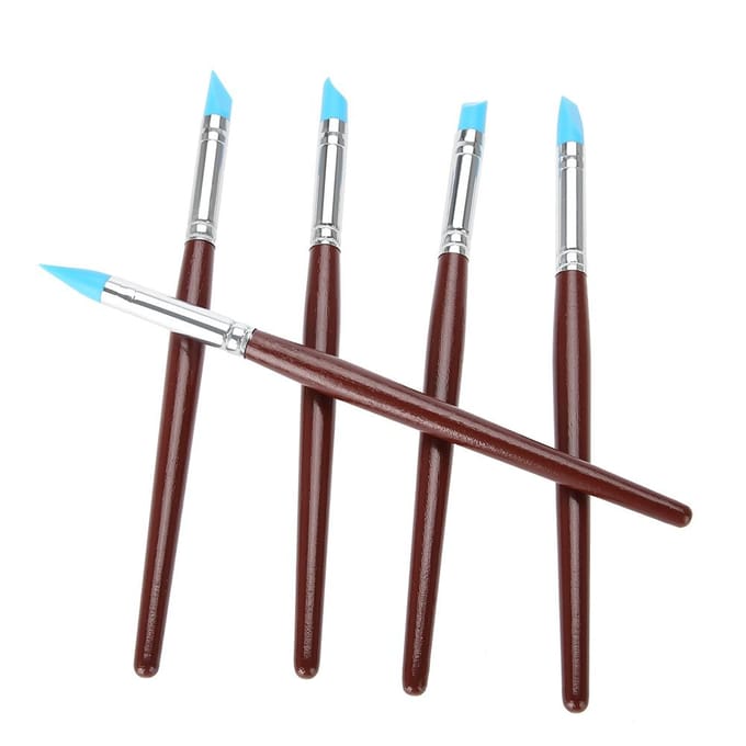 Lot de 5 stylos dentaires en silicone, adhésifs pour la sculpture et la dentition gray