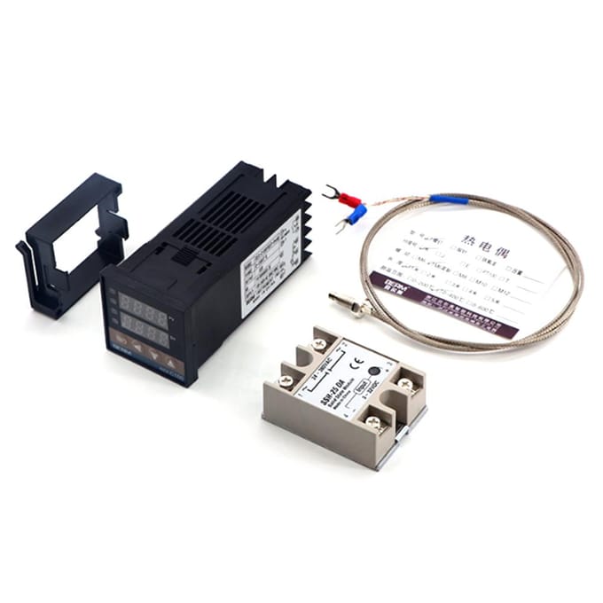 REX-C100FK02-V*DN Intelligente Temperatuurregelaar SSR-uitgang + SSR-25 DA + M6 1M Kabel 3-delige Set 1 set