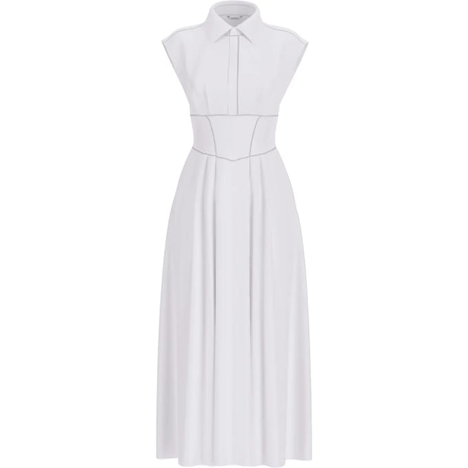 midi-jurk met verdekte knoopsluiting model 'CHERRY'