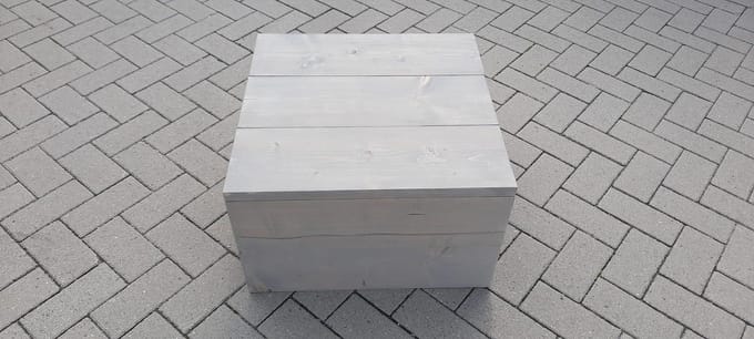 Lounge tafel ''Garden'' 57x57cm van Grey Wash steigerhout