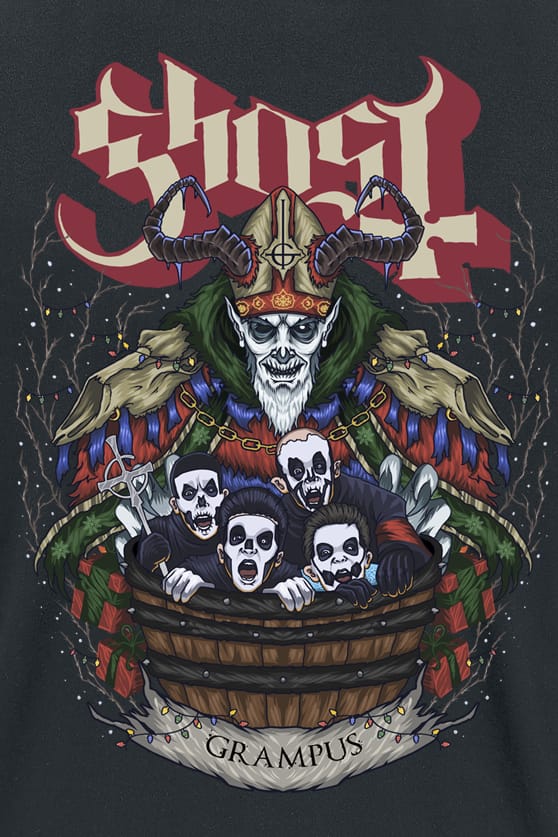 Ghost T-shirt - Grampus Nihil - M tot L - voor Mannen - zwart