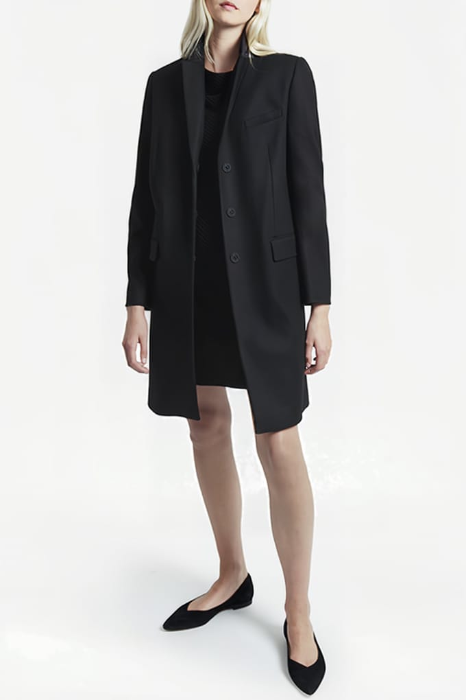 French Connection Ft Platfm Felt Smart Coat Black Maat: 8 | Single-Breasted Mantels Outlet | Dames | Zwart