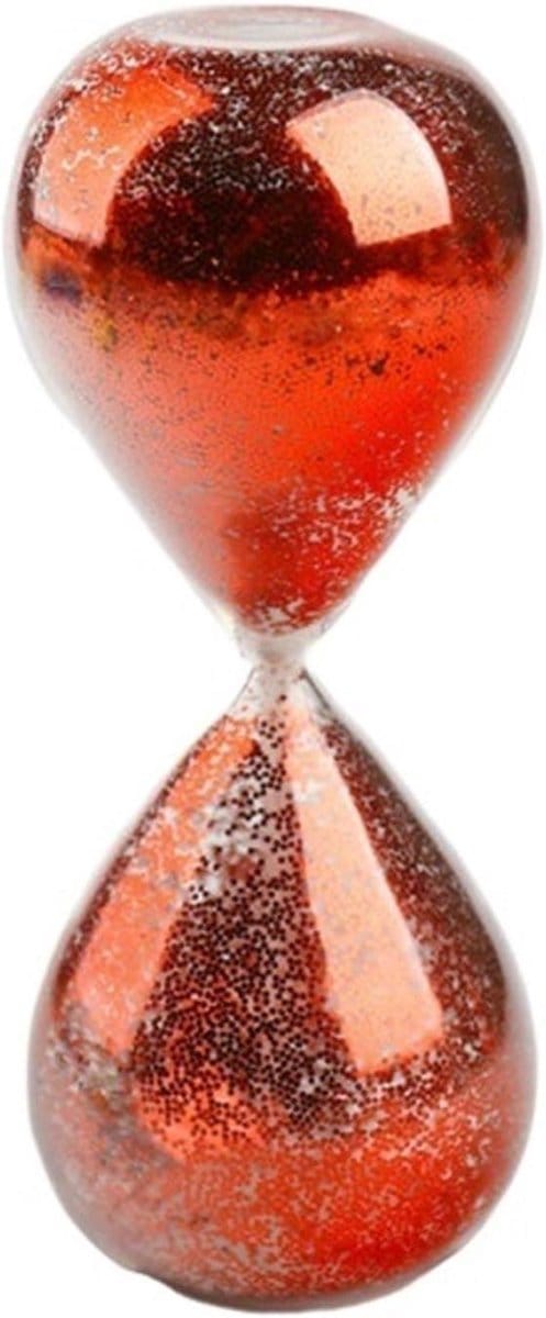 Zandloper Timer - Zandloper Set - Tijd Management - Klassiek Ontwerp - 16.5x6.5cm - Rood