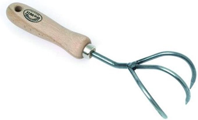 De Wit Cultivator 3 Tands Met Essen Handvat 14 Centimeter