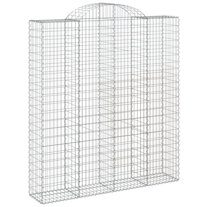 vidaXL - Schanskorf - gewelfd - 200x50x220/240 - cm - gegalvaniseerd - ijzer