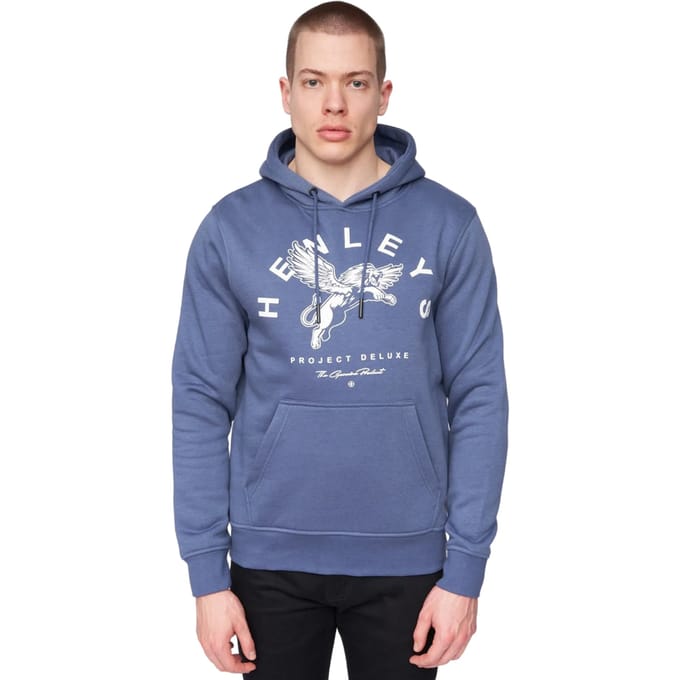 Henleys Heren Colhen Hoodie (Diep Blauw)