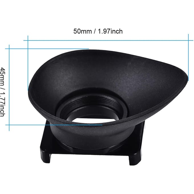 Plastic Camera Lens Oculair Oogschelp Zwart Accessoire voor Canon EOS 5DIII 1DX 7D black