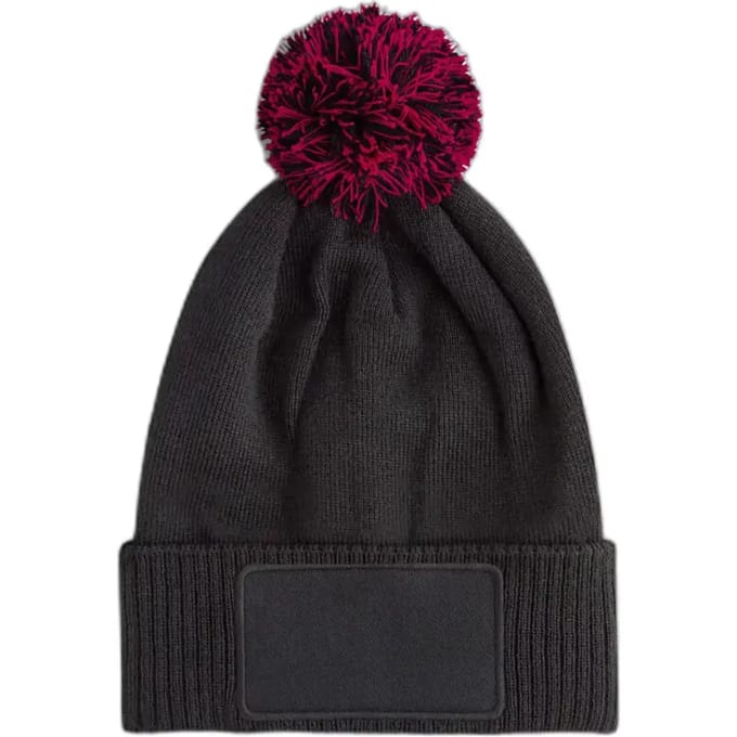 Kids Snowstar Patch Beanie - Black/Classic Red - 3-8 YRS