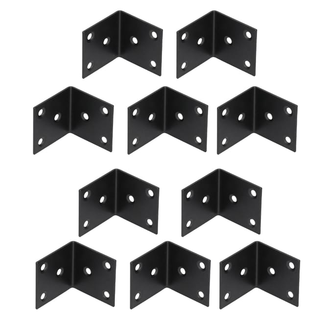 10 PCS Équerre d'angle en acier inoxydable Robuste Angle à 90 degrés Support en forme de L Équerre d'angle