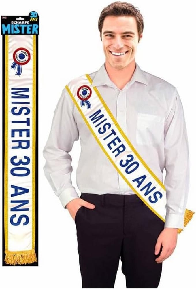 Blauwe Sjaal Verjaardag Cadeau Man 30 Jaar