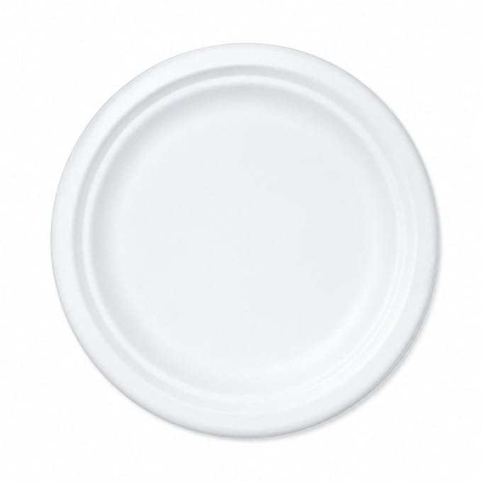 Pomebio kartonnen bordjes - bord - wit 220mm - kartonnen borden