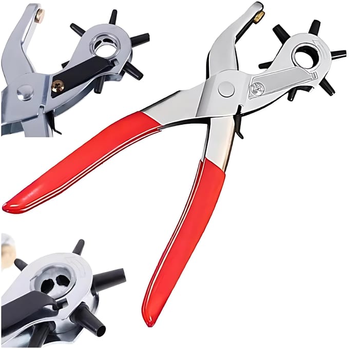 Merkloos - Handheld Dziurkacz - 2-5mm - Ergonomische Handvat - Metaal en Kunststof
