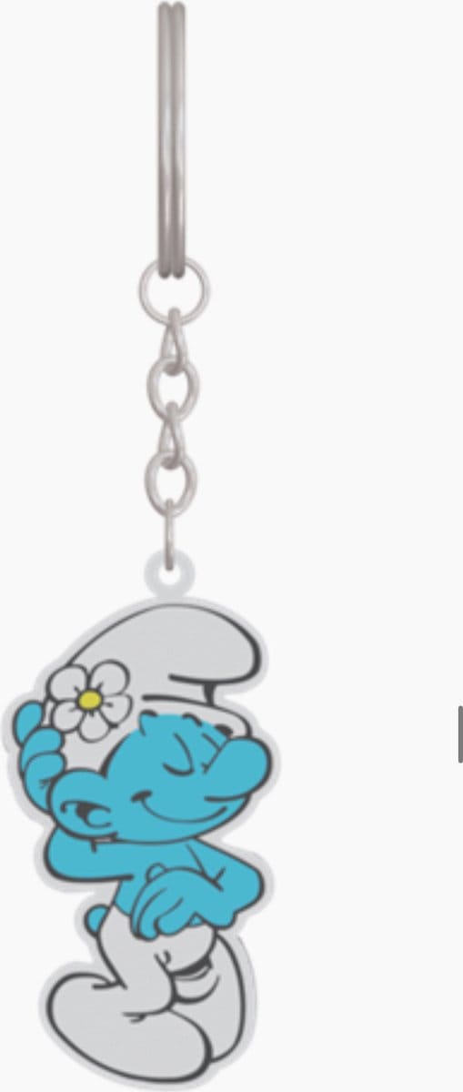 sleutelhanger smurf - Metaal - Hippe smurf - 6 cm