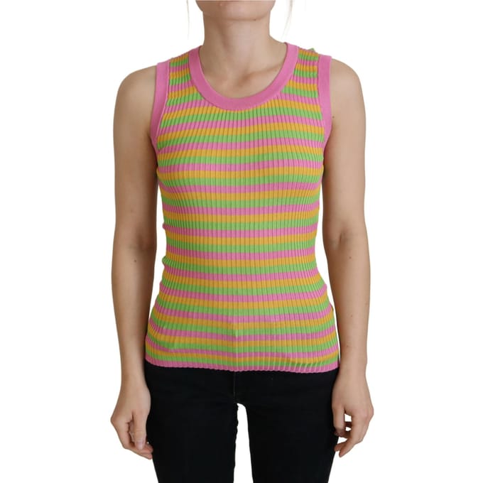 Geribbelde Brei Tanktop Tsh8073