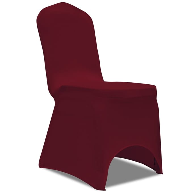 vidaXL - Stoelhoezen - stretch - 30 - st - bordeauxrood
