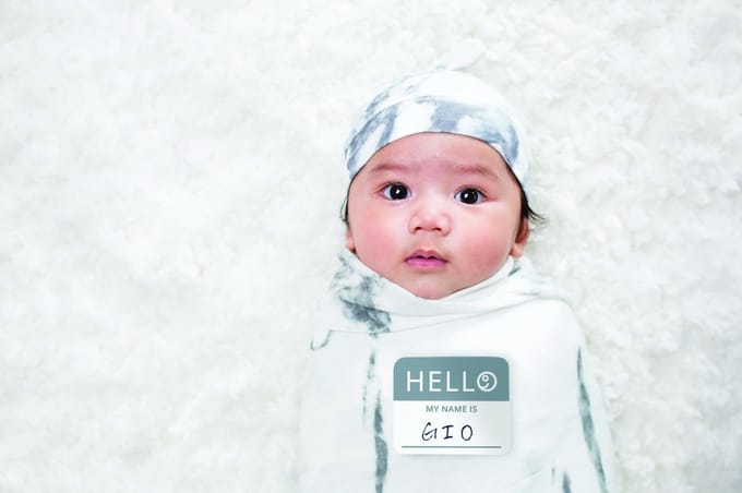 Lulujo Hello World - Swaddle & Mutsje - Marble