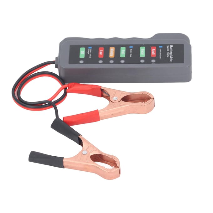 Autobatterijtester 12V Alternator Test Automobiel Auto Controle Spanning Detectie Tool gray