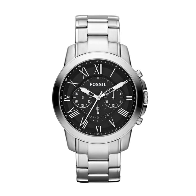 Fossil FS4736 Heren Horloge 44 mm - Zilverkleurig