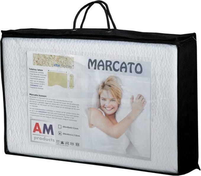 AM Products - Talalay Marcato - Latex - Hoofdkussen - Wit -  Soft - 11/13cm