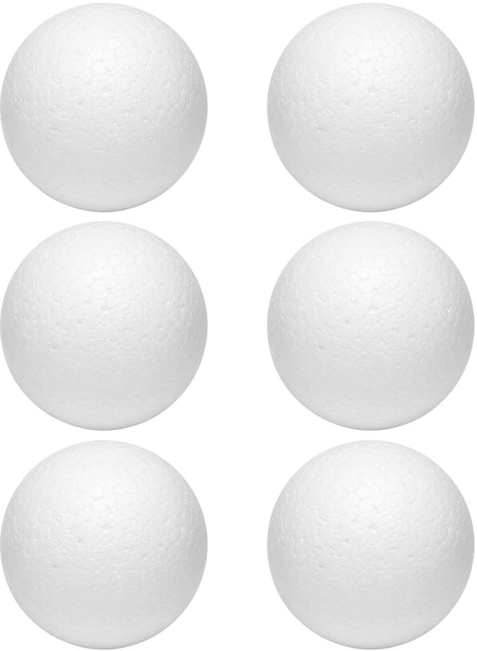 Piepschuim vormen - bal - 6x - D10 cm - styropor hobby / DIY vorm - basis knutselfiguren