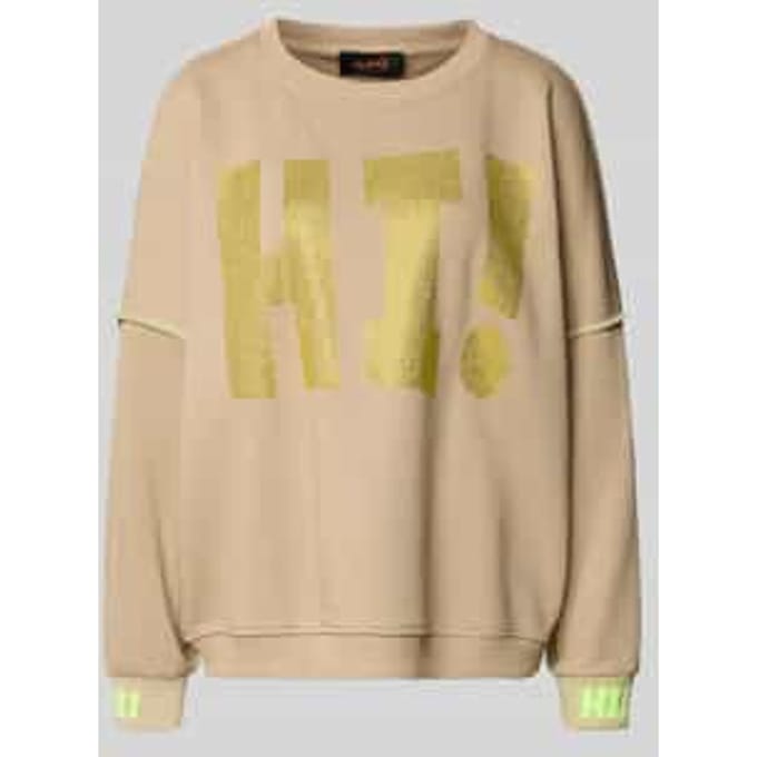 Oversized sweatshirt met labeldetail