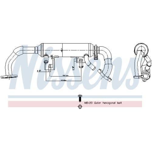 Radiator, uitlaatgasrecirculatie NISSENS 989467