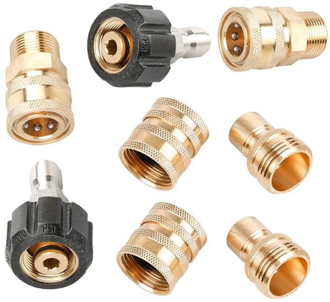 Dailygoods - 8 Stuks Hogedrukreiniger Adapterkit met Snelkoppelingen