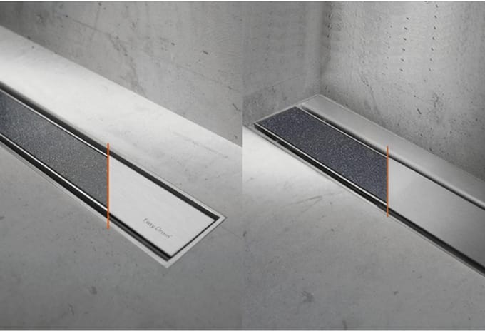 Easy Drain Compact TAF afvoergoot enkele plaat 70cm 50mm met Zero design rooster RVS