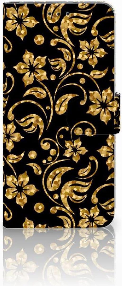 Samsung Galaxy S10 Plus Hoesje Gouden Bloemen
