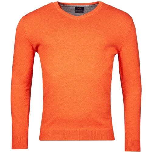 Baileys Trui Luxury Pima Cotton V-Neck Single Knit Orange / male