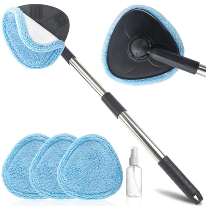 Ruitenreiniger Auto met 3 Microvezelpads
