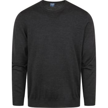 Olymp Trui O-Hals Wol Antraciet - Maat XXL - Heren - Pullovers