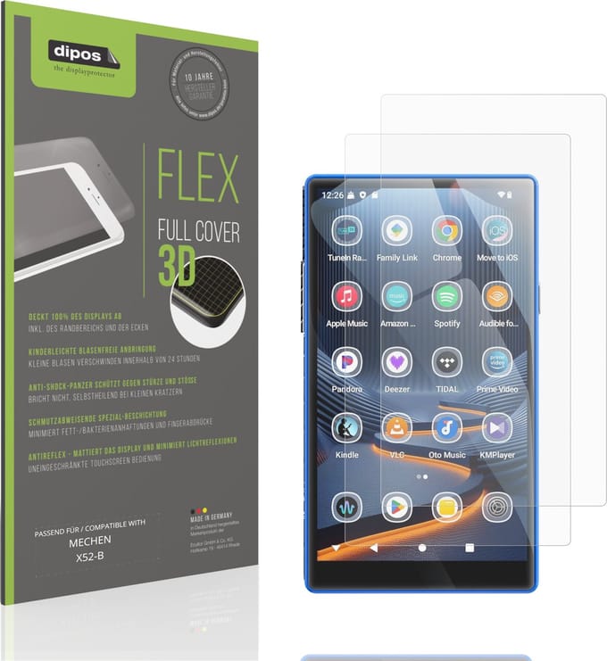 dipos FLEX – 2x Matte Screenprotector geschikt voor MECHEN X52-B | Volledige Schermbescherming | Case-Friendly
