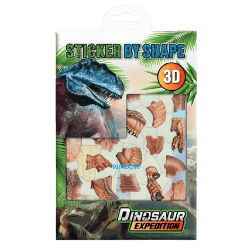Grafix 3D Dinosaur Expedition Vormstickerset - Assorti