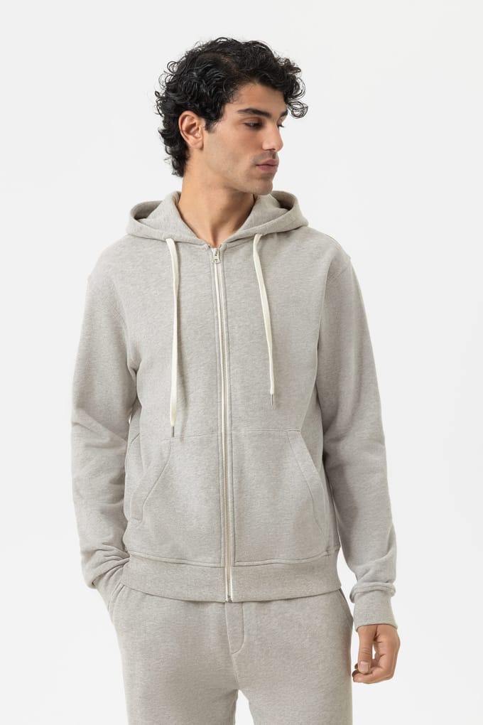 Hoodie Serie Cotton Leisure Midgrey Melange