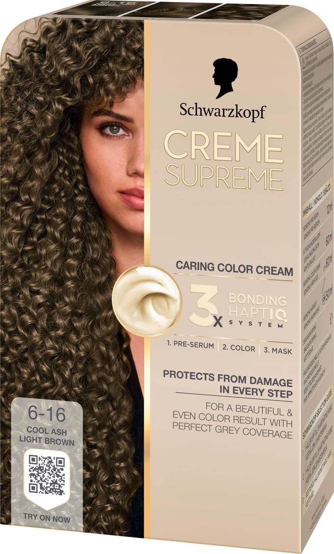 Schwarzkopf Creme Supreme 6-16 Cool Ash Light Brown 1 st