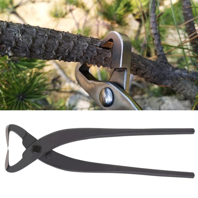 Kwaliteit Staal Stam Splitter Schaar Beginner Bonsai Modelleergereedschap 210mm gray