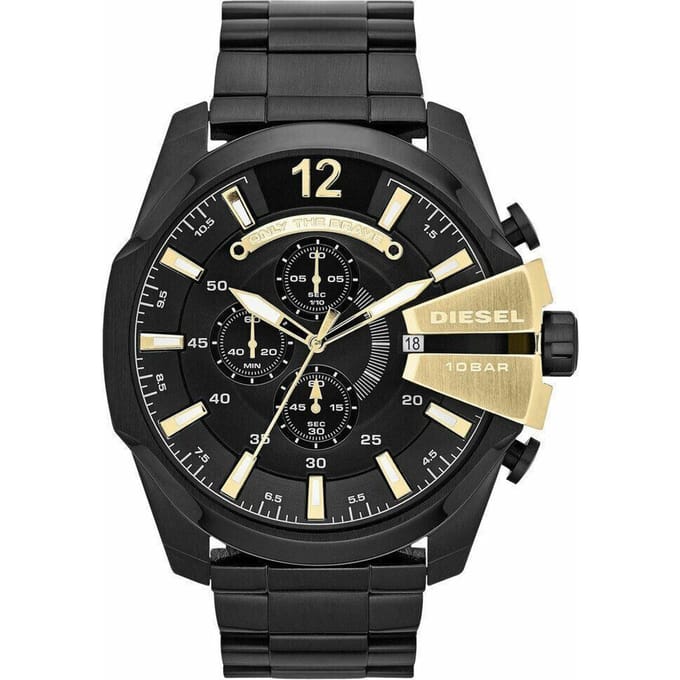 Diesel DZ4338 Mega Chief Chronograaf Herenhorloge 51mm zwart