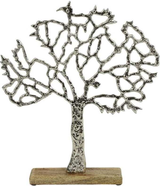 AL - Ornament boom - Wesly L - Zilver - L5 B31 H37 CM