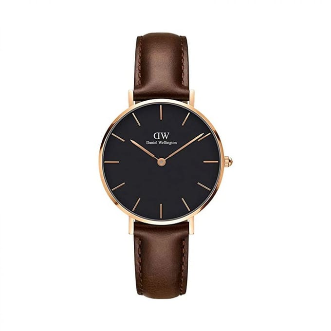 Daniel Wellington DW Watch Petite Bristol Black Rose Gold 32mm