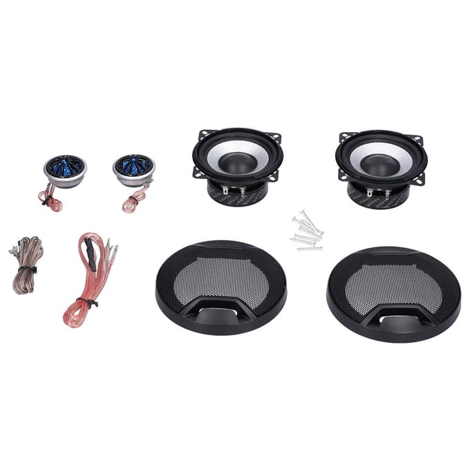 Auto Koepel Tweeter Speaker 120W Hoge Efficiëntie Helder Stereogeluid Ingebouwde Crossover Universeel black