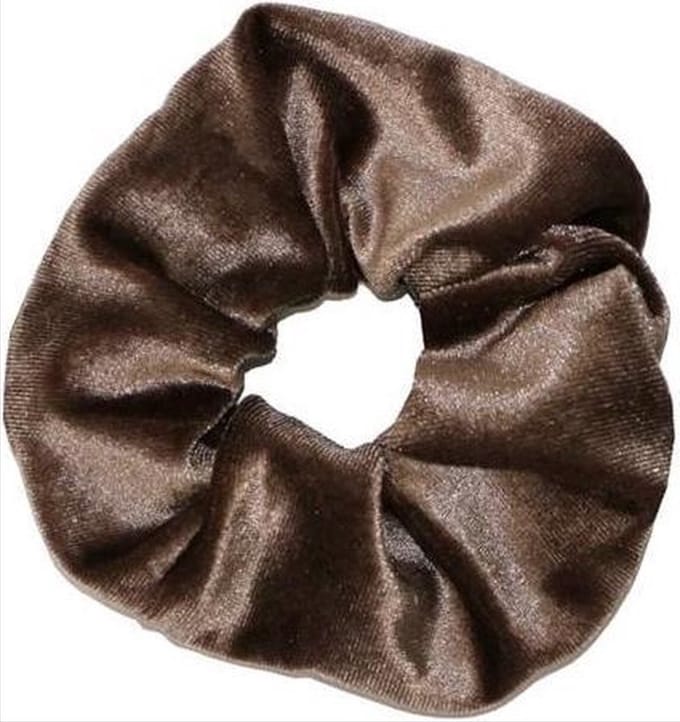 2x Haarwokkel Scrunchie - Licht Bruin - Haarelastiek - Haar Mode - Heble®