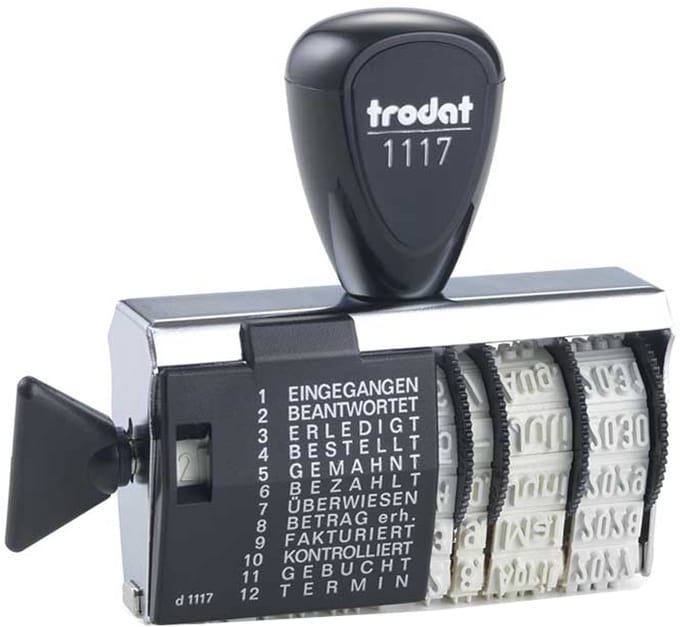 Tekststempel met datum