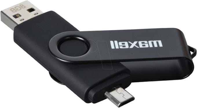 Geheugenstick - USB stick - Bestanden Opslaan - Dubbele Aansluiting - 64GB - Zwart