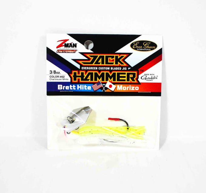 Zman Chatterbait Jackhammer Sinking Lure 3/8 Oz Grafiek Wit (0423)