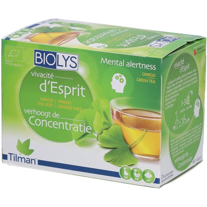 Biolys Concentratie Ginkgo-Groene Thee 24 Filterzakje