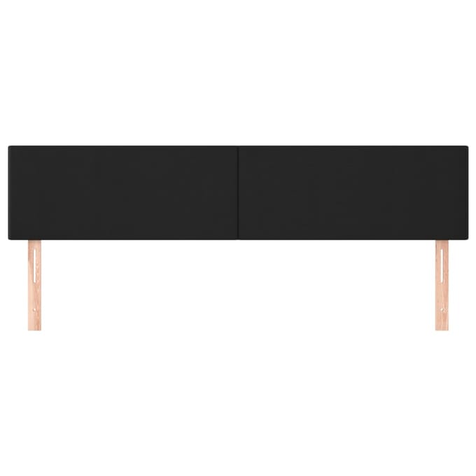 vidaXL - Hoofdborden - 200x5x78/88 - cm - kunstleer - zwart